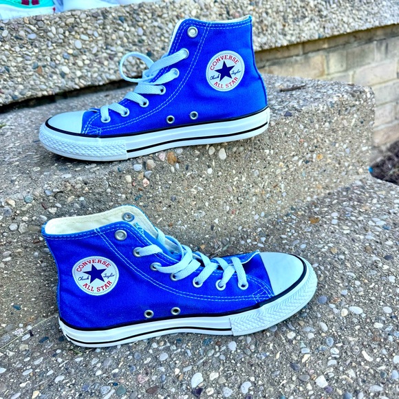 Converse Blue All Star Chuck Taylor High Tops Size Youth Size 3 - Picture 1 of 10